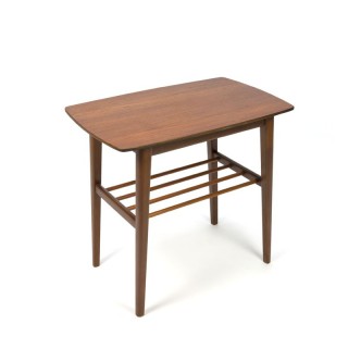 Deens Bijzettafeltje met teakhouten blad