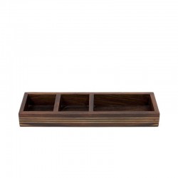 Rosewood tray with brass detail