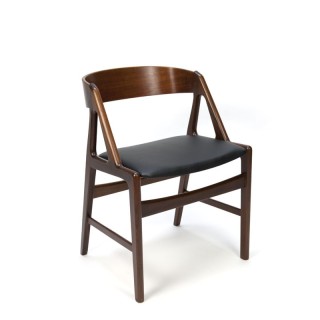 Danish design office chair with curved backrest