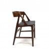 Deense design bureaustoel met gebogen rugleuning