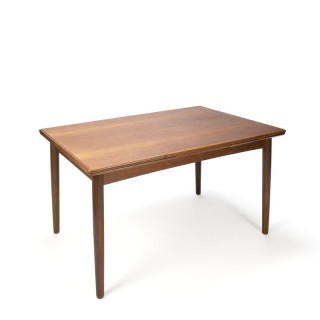 Deense teakhouten eettafel met uitschuifbladen