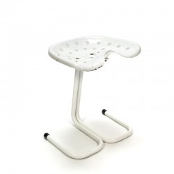 Stool with white tractor seat