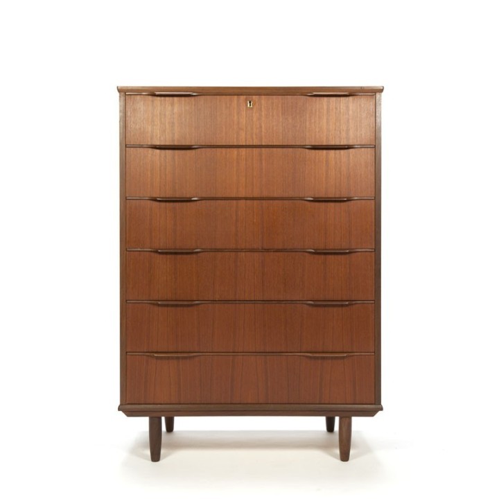 Grote teakhouten Deense ladekast