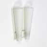 Wall lamp with 2 milk glass tubes