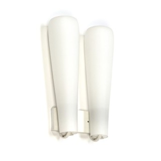 Wall lamp with 2 milk glass tubes