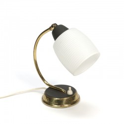 Small table lamp with glas shade