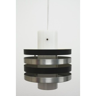 Plexiglazen hanglamp met alumnium schijven - Retro Studio