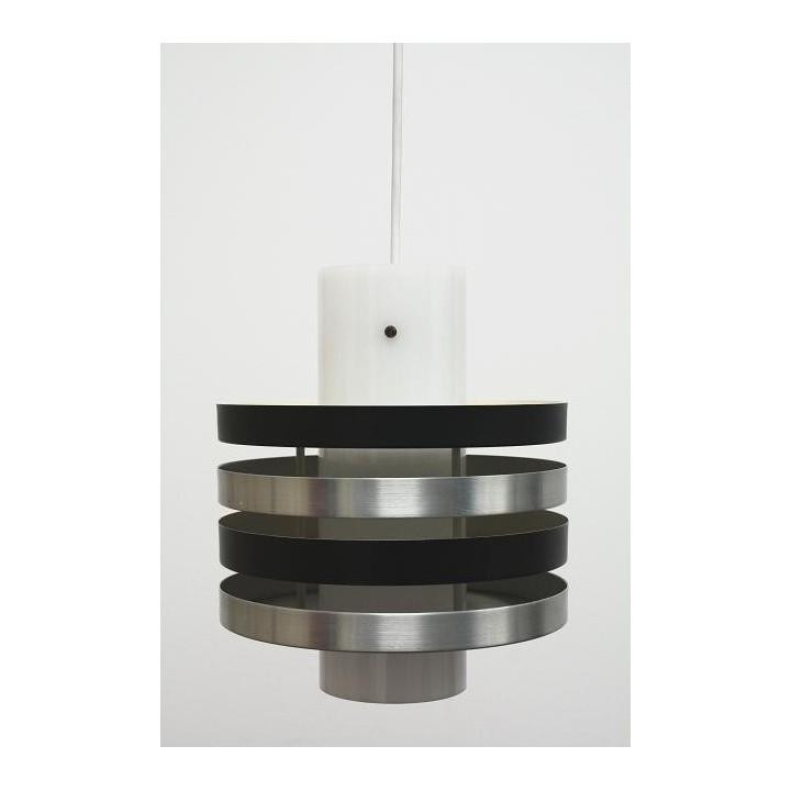 Plexiglass hanging lamp with aluminium disks - Retro Studio