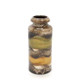 West Germany vase with green and yellow