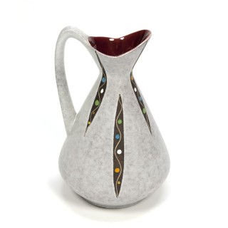 Ceramic can/ vase with fifties design