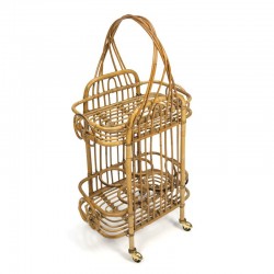 Bamboo bar trolley from the sixties