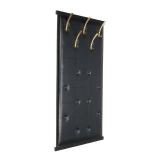 Coat rack with padded black leatherette