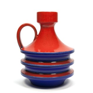 Oranje met blauwe West-Germany vaas