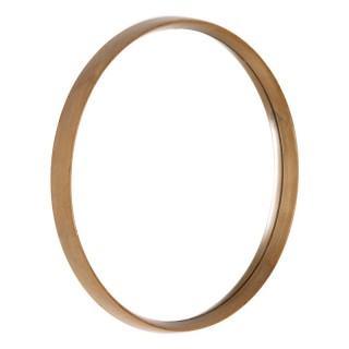 Round wooden mirror
