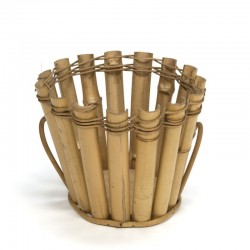 Big flowerpot holder of bamboo