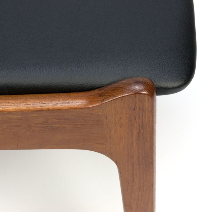 Set van 6 Deense teakhouten eettafel stoelen