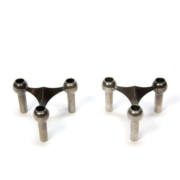 Set of 2 candleholders by Nagel type S22