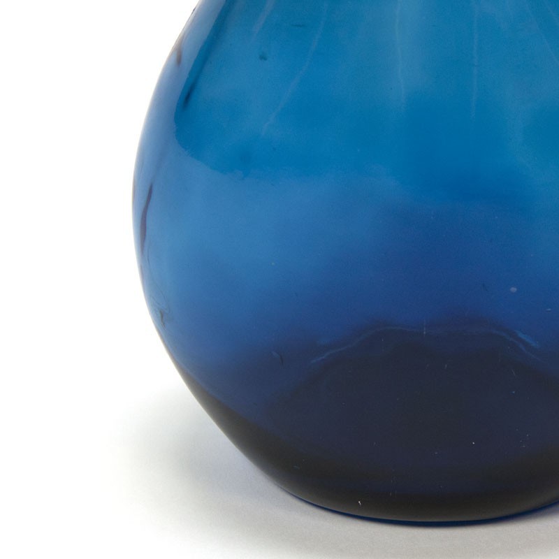 Grote blauw glazen vaas -