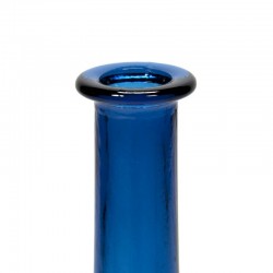 Large blue glass vase