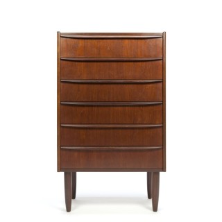 Smal model teakhouten ladekast