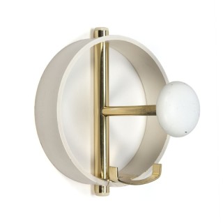 Coat hook with brass