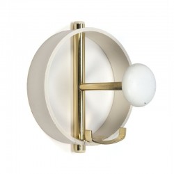 Coat hook with brass