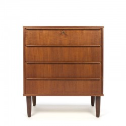 Danish teak chest of drawers with 4 drawers