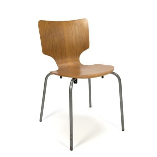 Danish industrial oak chair