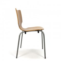 Danish industrial oak chair