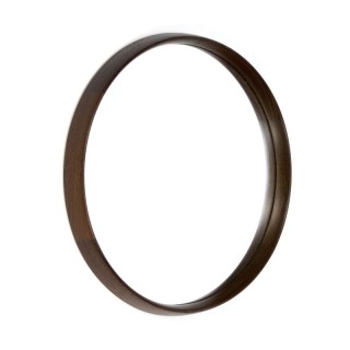 Round mirror in wenge wood