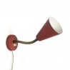 Vintage wall lamp with red shade