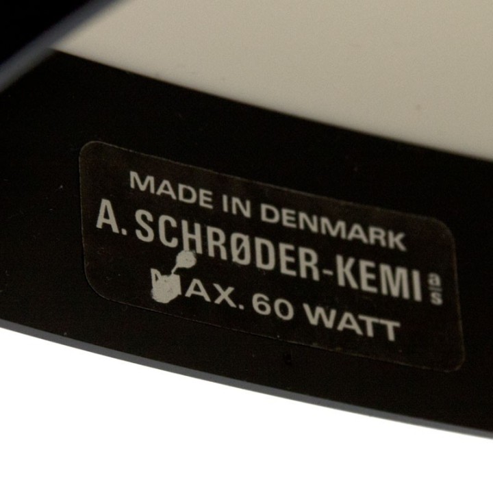 Vintage Deense hanglamp zwart/ wit