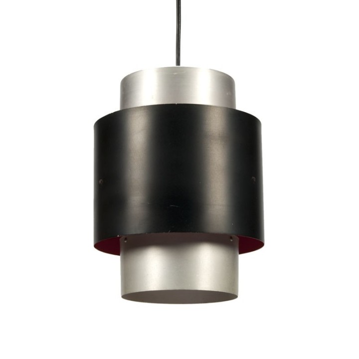 Vintage aluminium koker hanglamp