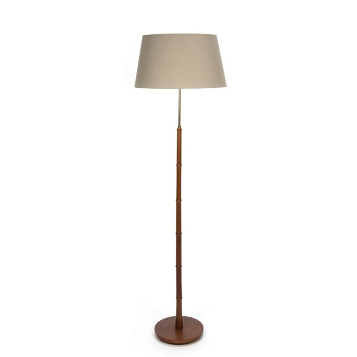 Deense vintage vloerlamp van teakhout