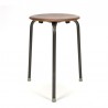 Vintage stool with wooden seat