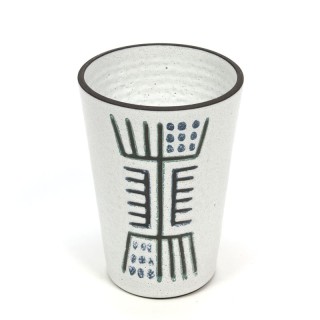 Vintage vase with abstract image