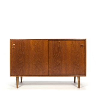 Vintage Danish sideboard teak with sliding doors
