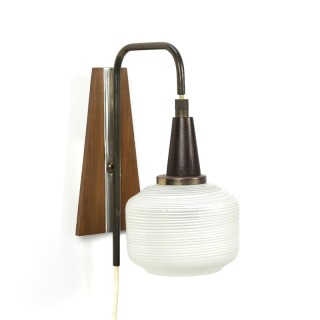 Wall lamp from the sixties with glass
