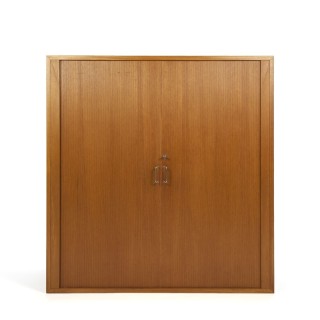 Vintage Danish filing cabinet with roller shutters