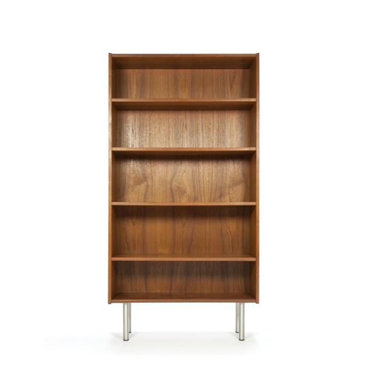 Danish teak bookcase on aluminium legs