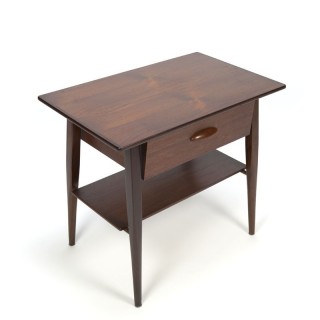 Danish small table / side table with drawer