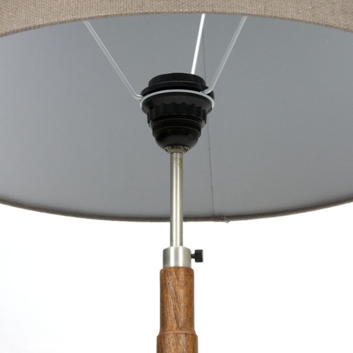 Vintage palissander houten vloerlamp