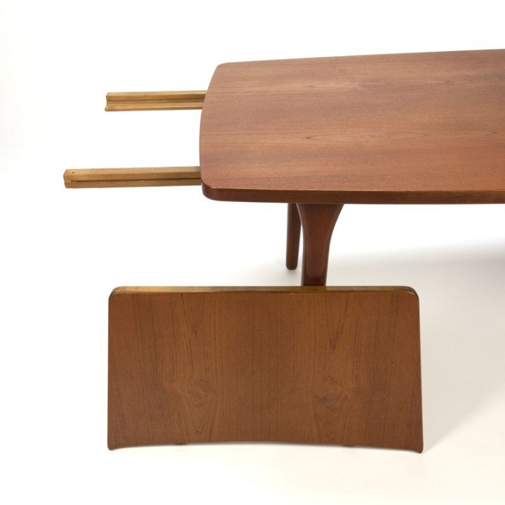 Vintage design teakhouten eettafel