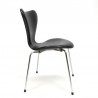 Vintage Arne Jacobsen chair with black skai