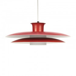 Vintage Danish design hanging lamp red