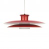 Vintage Deense design hanglamp rood