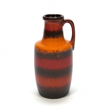 Vintage West Germany vase orange/ red