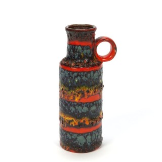 Vintage vase with lava structure