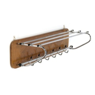 Vintage coat rack wood and chrome 1940/50's