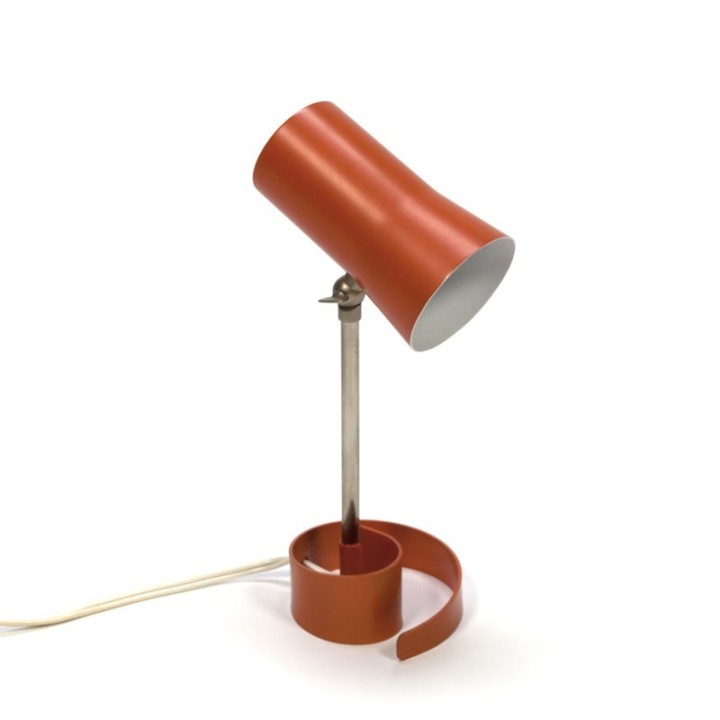 Vintage table lamp with orange base